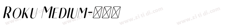 Roku Medium字体转换